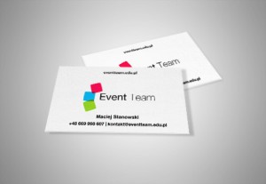 wizytówki dla firmy event team